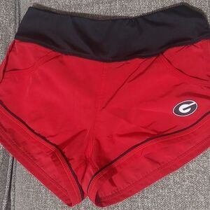 Women's Red Athletic Shorts